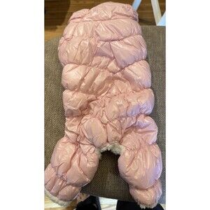 Nwot Chia Dog Light Pink Fleece Lined Puffer Dog Jacket Large